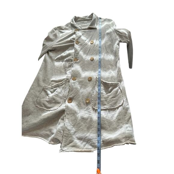 Frank & Eileen Belfast Fleece Lab Trench Double Breast Oversized Jacket Size L - Picture 13 of 13